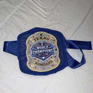 Texas Rangers AEW Fanny Pack Belt 2023 World Series Champions Theme Night
